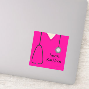 Sticker Médicale Scrubs Uniforme Hot Rose