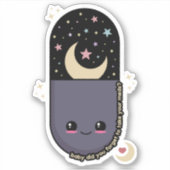 Sticker Médicaments pilules Kawaii (Devant)