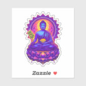 Sticker Medicine Buddha Tibetan Buddhist Healing Deity (Feuille)