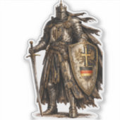 Sticker Medieval Knight Warrior Glossy Clear Fantasy .. (Devant)