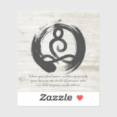 Sticker Méditation de l'instructeur de yoga Pose Healer Ci (Feuille)