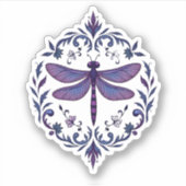 Sticker Meditation Fractal Geometry Spiritual Yoga Dragonf (Devant)