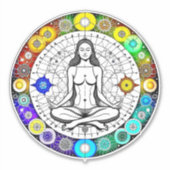 Sticker Méditation paisible et sereine (Devant)