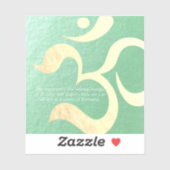 Sticker Méditation Yoga Instructeur Vie Coach OM Citations (Feuille)
