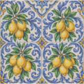 Sticker Mediterranean Lemon Azulejo Tile (Devant)