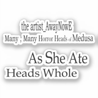 Sticker Medusa awaynowe Horror 2MMHead Bphrases Diecut 25