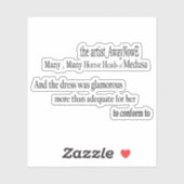 Sticker Medusa awaynowe Horror 4MMHead Bphrases Diecut 25 (Feuille)