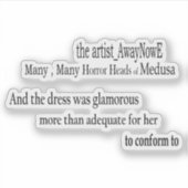 Sticker Medusa awaynowe Horror 4MMHead Bphrases Diecut 25 (Devant)