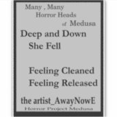 Sticker Medusa awaynowe Horror Book 11MMHeads Phrases 2025 (Devant)