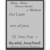 Sticker Medusa awaynowe Horror Book 13MMHeads Phrases 2025 (Devant)