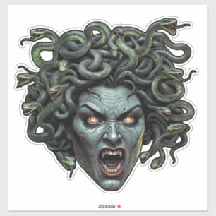Sticker Medusa Gorgon Die-Cut - Mythique Horreur A
