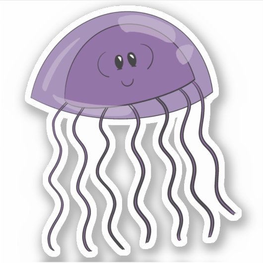 Sticker Méduse de raisin (Devant)