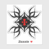 Sticker Méduse tribale (Feuille)