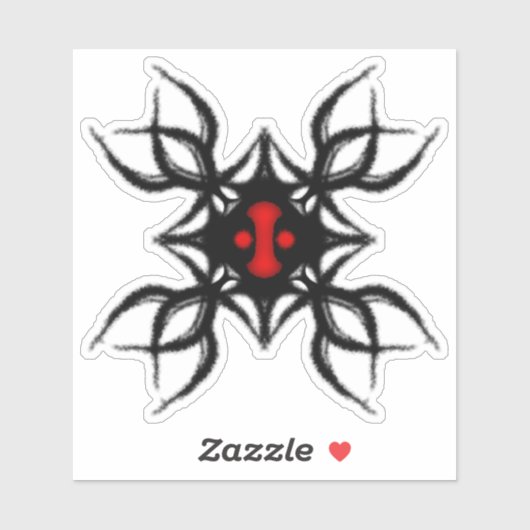 Sticker Méduse tribale (Feuille)