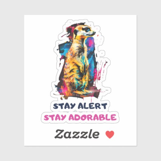 Sticker Meerkat (Feuille)
