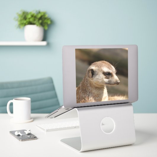 Sticker Meerkat 048 (Ordinateur portable sur le bureau)