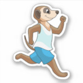 Sticker Meerkat à Running Sports (Devant)
