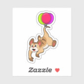 Sticker Meerkat avec ballon (Feuille)