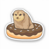 Sticker Meerkat avec Donut (Recto)
