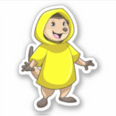 Sticker Meerkat avec Raincoat (Devant)