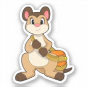 Sticker Meerkat avec sac (Recto)