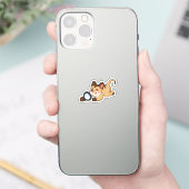 Sticker Meerkat avec verre grossissant (Téléphone)