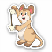 Sticker Meerkat with coffee pot & coffee.PNG (Devant)