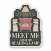 Sticker Meet Me Under the Reading Lamp Cozy Holiday (Devant)