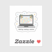 Sticker Meetings, Meetings, Mistletoe – Cute Holiday Work  (Feuille)