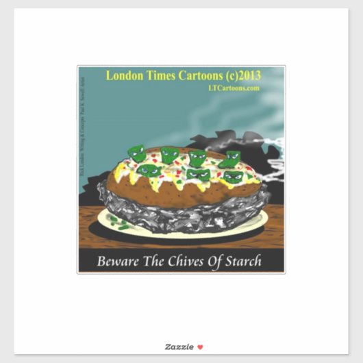 Sticker Méfiez-vous des brins de ciboulette de l'amidon – (Feuille)