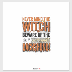 Sticker Méfiez-vous du T-shirt de sorcière d'Halloween de