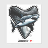 Sticker Megalodon Tooth (Feuille)