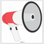Sticker Mégaphone (Feuille)