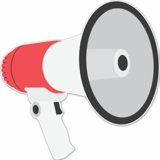 Sticker Mégaphone (Devant)