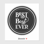 Sticker Meilleur Boss jamais (Feuille)