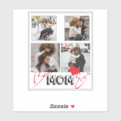 Sticker Meilleur cadeau de maman Ever Collage personnalisé (Feuille)