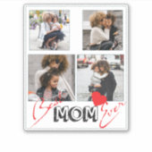 Sticker Meilleur cadeau de maman Ever Collage personnalisé (Devant)