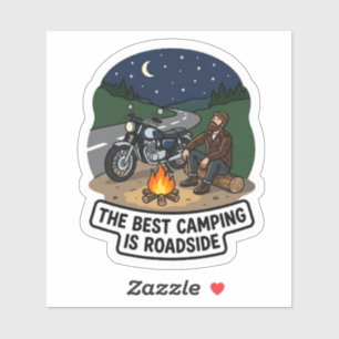 Sticker Meilleur Camping Est Routier Motocyclette Vinyl Bi