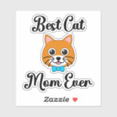 Sticker Meilleur Cat Maman jamais (Feuille)