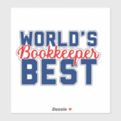 Sticker Meilleur comptable du monde (Feuille)