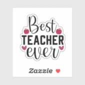 Sticker Meilleur enseignant (Feuille)