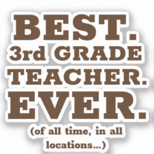 Sticker Meilleur enseignant de 3e année