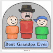 Sticker Meilleur Grand-Père (Feuille)