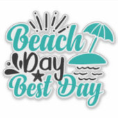 Sticker Meilleur Jour De Plage-68634 (Devant)