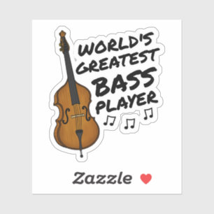 Sticker Meilleur Lecteur de basse du monde, Double Baid Fu