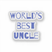 Sticker Meilleur oncle du monde (Devant)