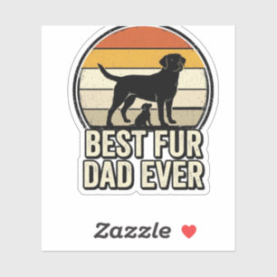 Sticker Meilleur papa à fourrure jamais conception de mail