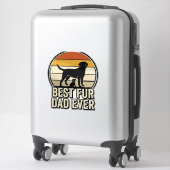 Sticker Meilleur papa à fourrure jamais conception de mail (Sur valise)