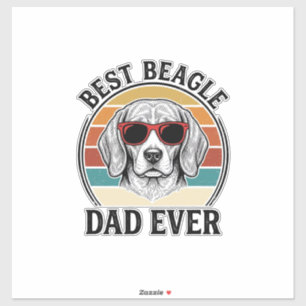 Sticker Meilleur papa Beagle de tous les temps Design de t