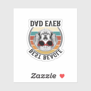 Sticker Meilleur papa Beagle de tous les temps Design de t